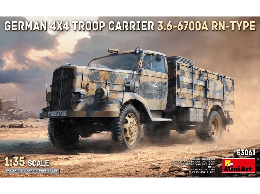 German 4x4 Troop Carrier Opel Blitz 3.6-6700a Rn-type - zdjęcie 1