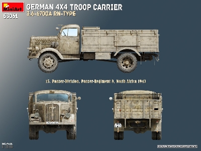 German 4x4 Troop Carrier Opel Blitz 3.6-6700a Rn-type - zdjęcie 3