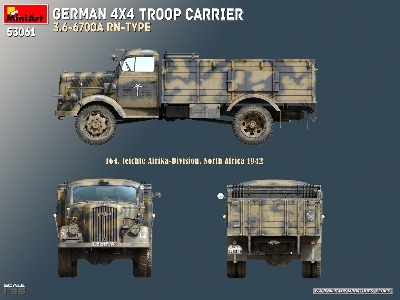 German 4x4 Troop Carrier Opel Blitz 3.6-6700a Rn-type - zdjęcie 4