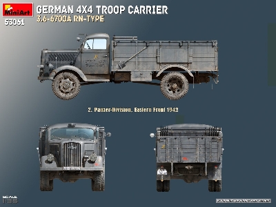 German 4x4 Troop Carrier Opel Blitz 3.6-6700a Rn-type - zdjęcie 5