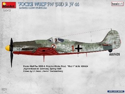 Focke Wulf Fw-190 D-9 - Jv 44 Sachsenberg Schwarm (Basic Kit) - zdjęcie 7