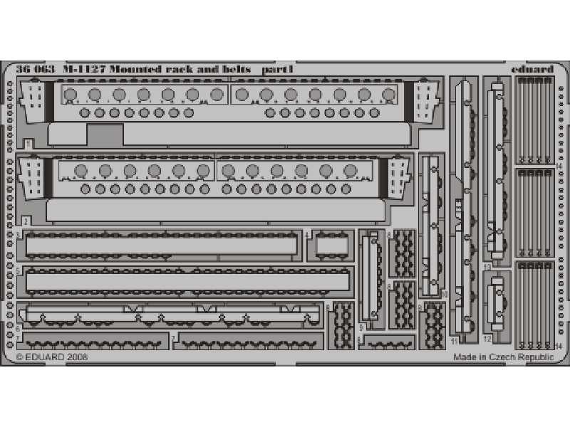  M-1127 mounted rack and belts 1/35 - Trumpeter - blaszki - zdjęcie 1