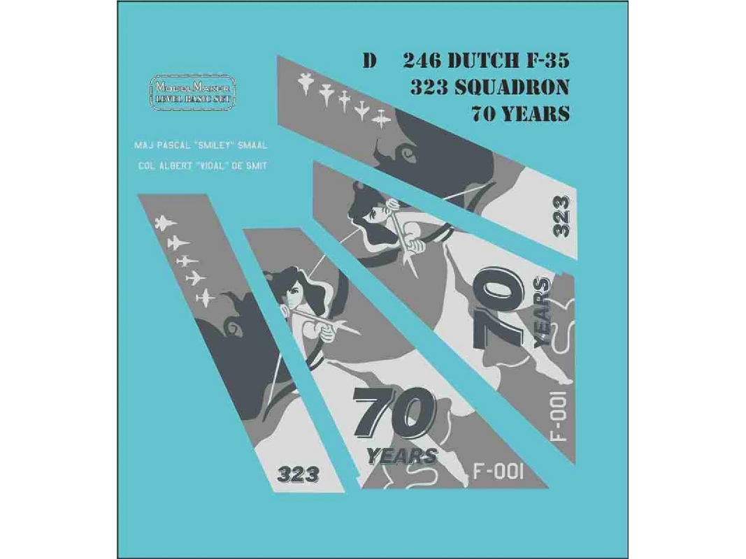 Lockheed Martin F-35 A Lightning Ii - 70. Anniversary Of Dutch 323 Squadron (For Tamiya Kits) - zdjęcie 1