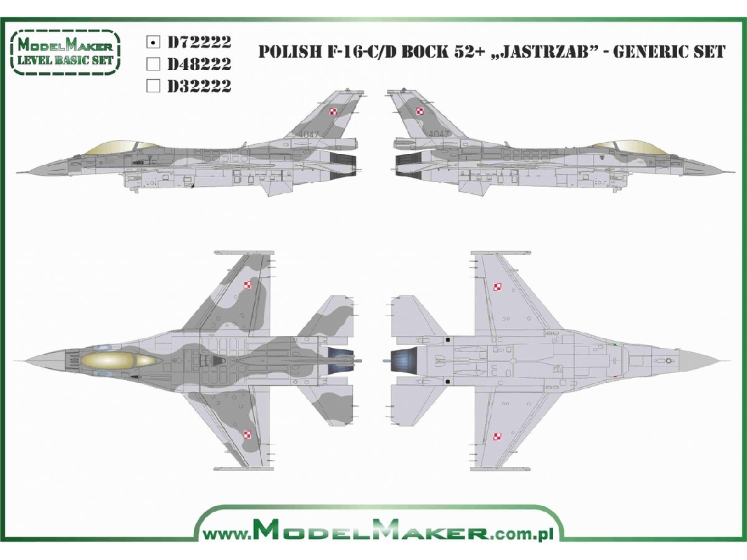 Polish F-16 C/D Block 52+ Jastrząb - Generic Set - zdjęcie 1
