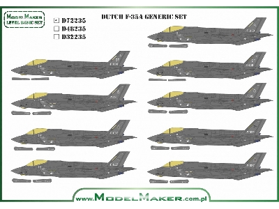 Lockheed Martin F-35 A Lightning Ii In Dutch Service (Generic Set) - zdjęcie 2
