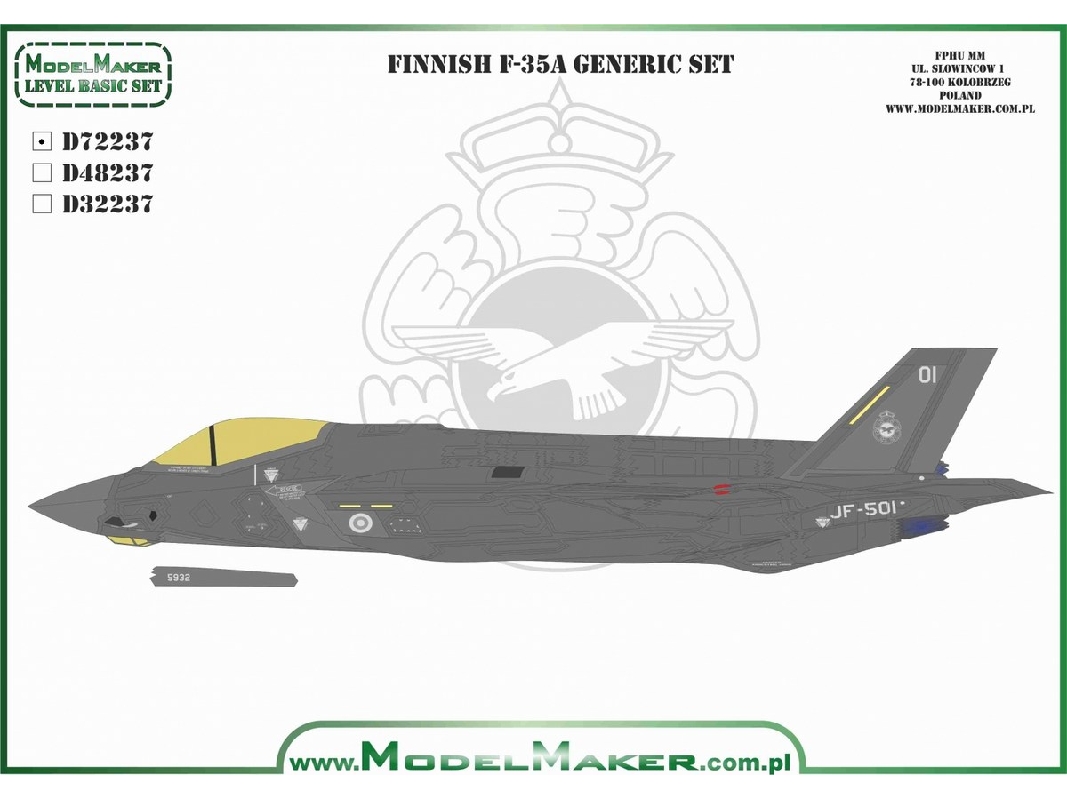 Lockheed Martin F-35 A Lightning Ii - Finnish Air Force (Generic Set) - zdjęcie 1