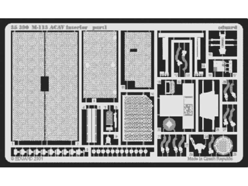  M-113 ACAV interior 1/35 - Tamiya - blaszki - zdjęcie 1