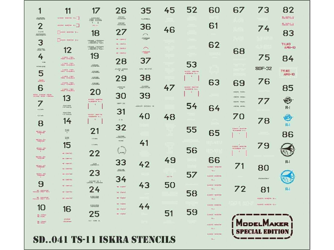 Ts-11 Iskra - Stencils - zdjęcie 1