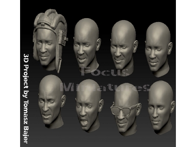 Heads Somalian Fighters (8pcs) - zdjęcie 1