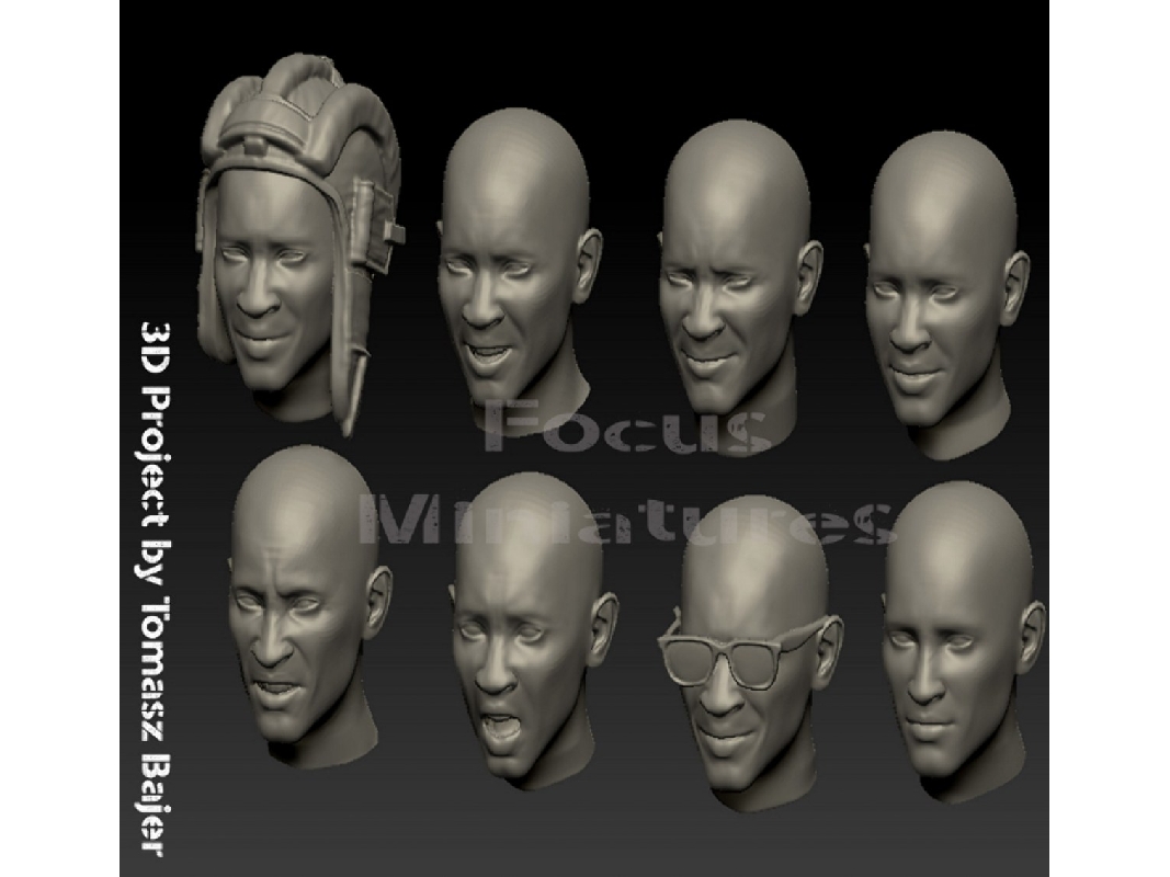 Heads Somalian Fighters (8pcs) - zdjęcie 1