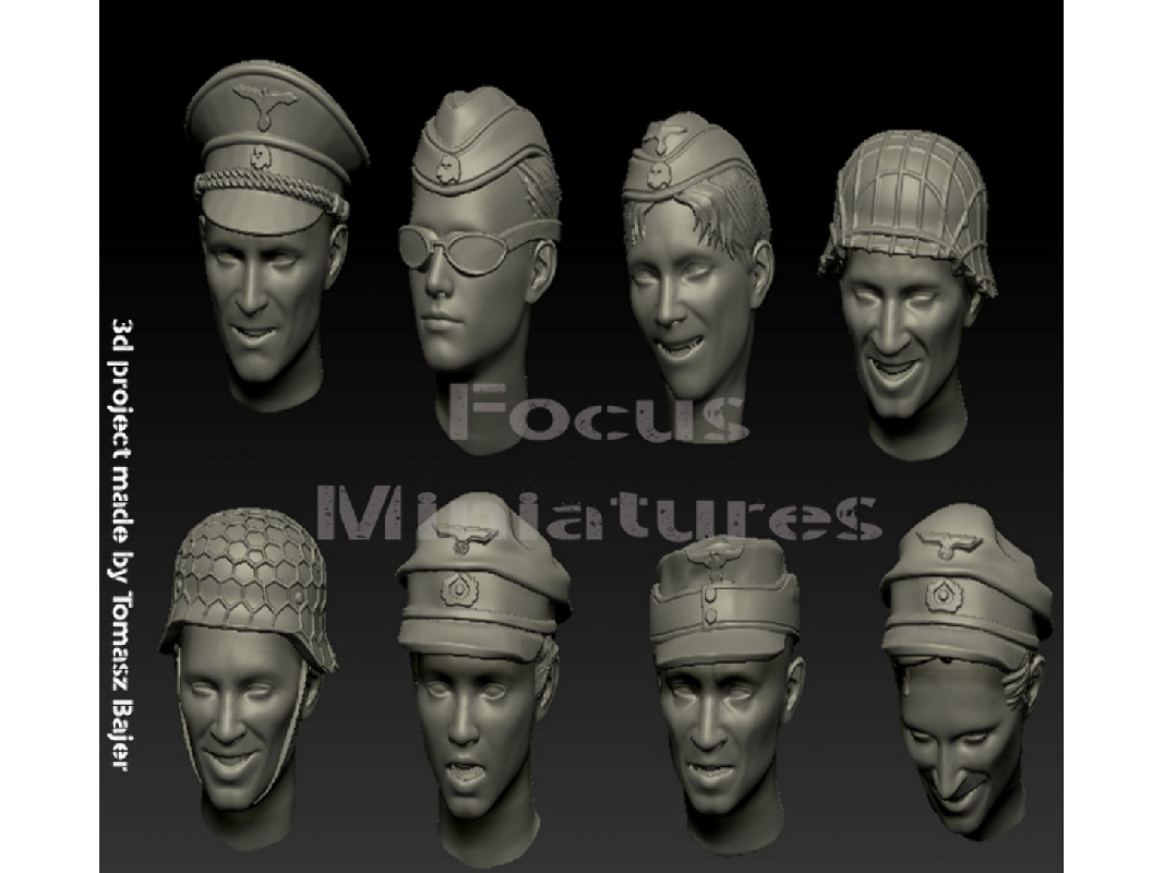 Heads Ww2 German Set - zdjęcie 1