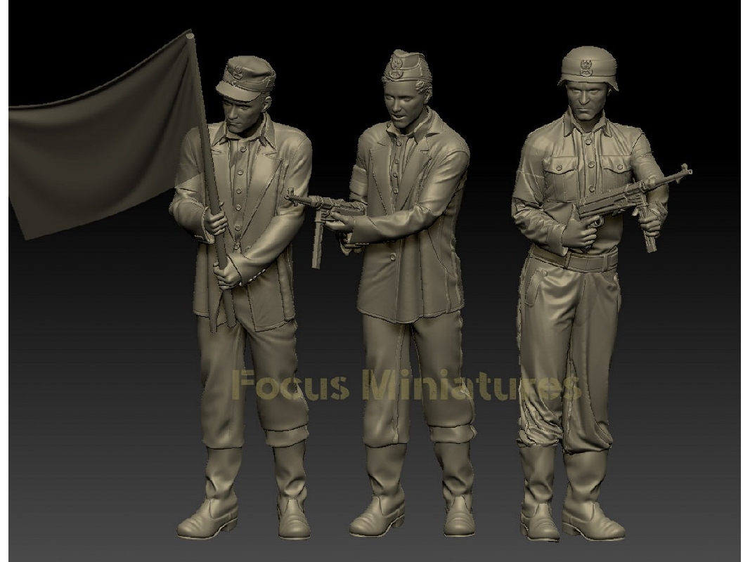 Polish Insurgents For Sdkfz 251/1 D (3 Figurki) - zdjęcie 1