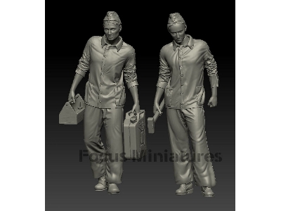 German Ww2 Tank Mechanics Set 1 (2 Figures) - zdjęcie 1