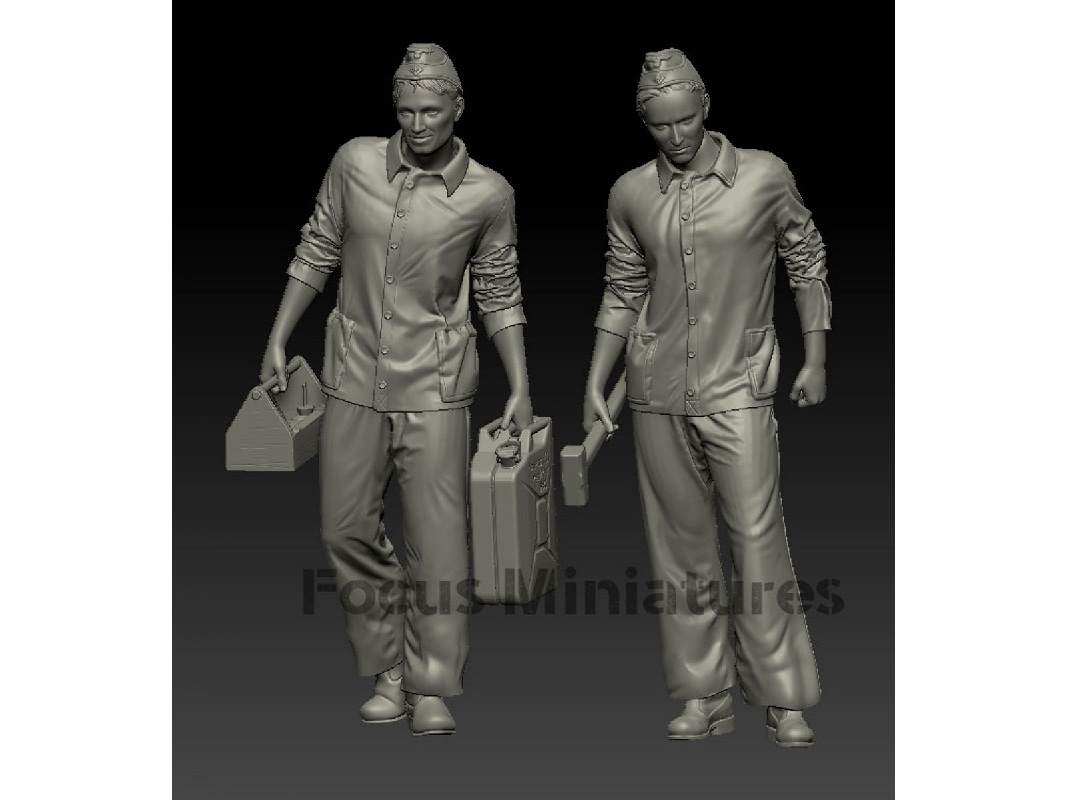 German Ww2 Tank Mechanics Set 1 (2 Figures) - zdjęcie 1