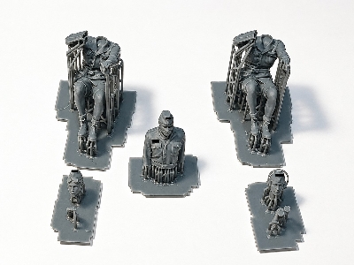German Wwii Dak - Tiger Tank Crew Set (2 Figures + 1 Half-figure / 3d-printed) - zdjęcie 2