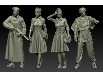 Polish Nurses And Soldiers - Warsaw Uprising 1944 (4 Figures) - zdjęcie 1