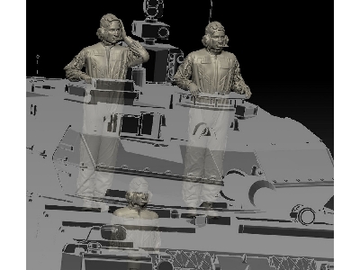 Modern Polish Tank Crew For Leopard 2 A4 / A5 (2 Figures And 1 Half-figure) - zdjęcie 1