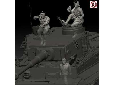 German Wwii Dak - Tiger Tank Crew Set (2 Figures + 1 Half-figure / 3d-printed) - zdjęcie 1