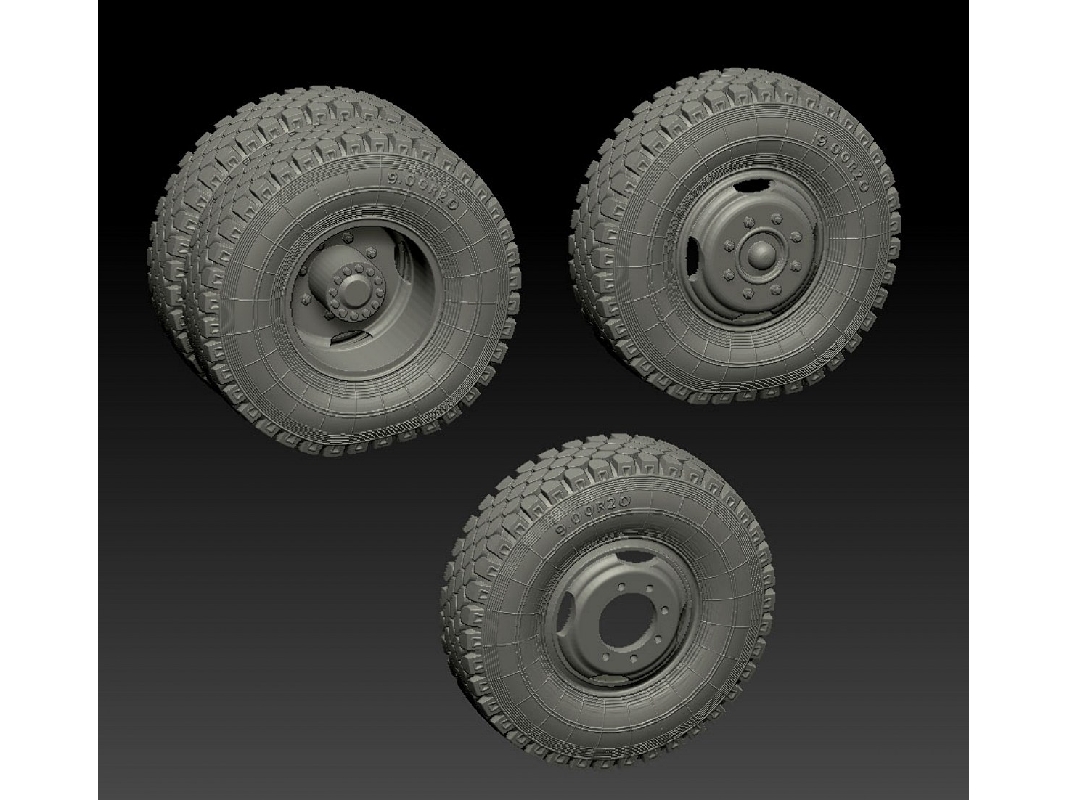 Zil 130 -sagged Wheels (For Zvezda And Avd Kits) - zdjęcie 1