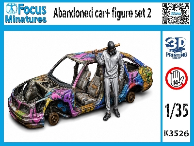 Abandoned Car + Figure Set 2 (3d-printed) - zdjęcie 1