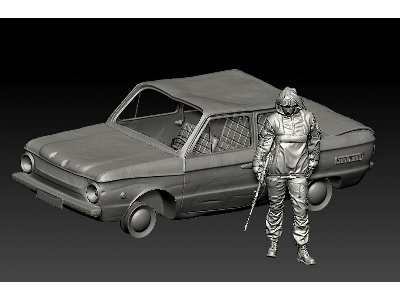 Abandoned Car+ Figure Set 3 (3d-printed) - zdjęcie 3