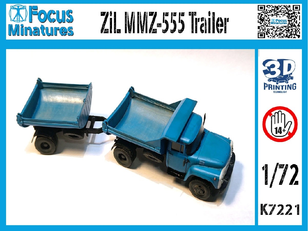 Zil Mmz 555 With Trailer (3d-printed) - zdjęcie 1