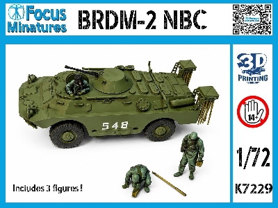 Brdm-2 Nbc + 3 Figures (3d-printed) - zdjęcie 1