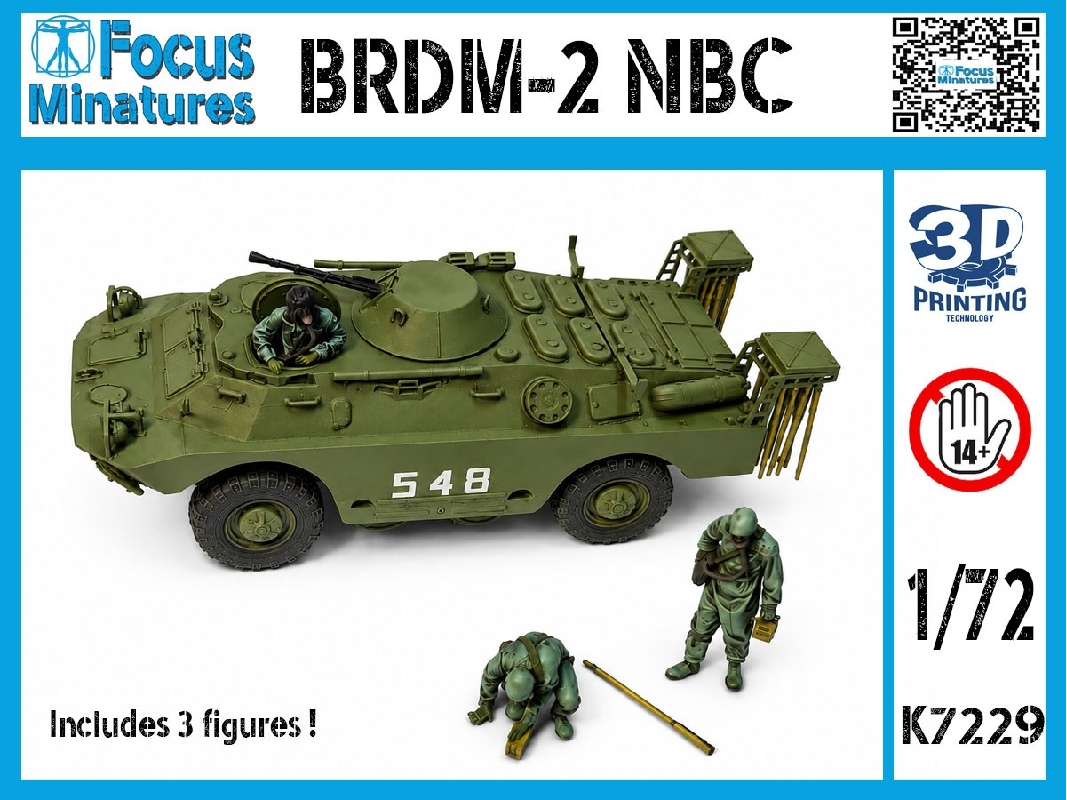 Brdm-2 Nbc + 3 Figures (3d-printed) - zdjęcie 1