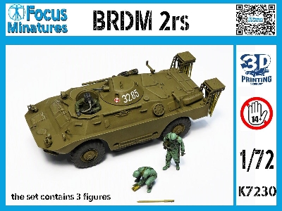 Brdm 2rs + 3 Figures (3d-printed) - zdjęcie 1