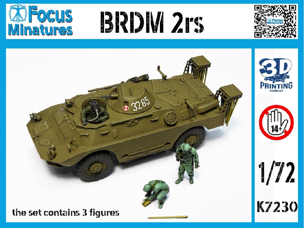 Brdm 2rs + 3 Figures (3d-printed) - zdjęcie 1