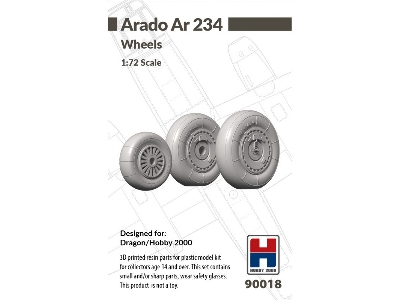 Arado Ar 234 - Wheels Set (For Dragon And Hobby 2000 Kits / 3d-printed) - zdjęcie 1
