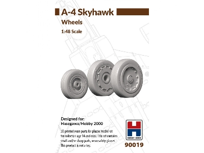 Douglas A-4 Skyhawk - Wheels Set (For Hasegawa And Hobby 2000 Kits / 3d-printed) - zdjęcie 1