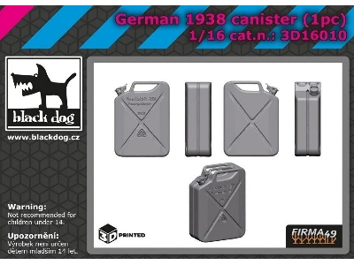 German 1938 Canister (1 Piece / 3d-printed) - zdjęcie 1