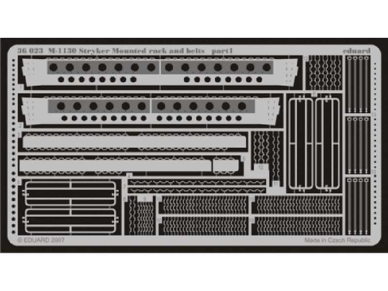 M-1130 rack and belts 1/35 - Afv Club - blaszki - zdjęcie 1 M-1130 rack and belts 1/35 - Afv Club - blaszki - zdjęcie 1