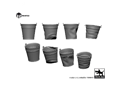 Tin Buckets (4 Pcs / 3d-printed) - zdjęcie 2