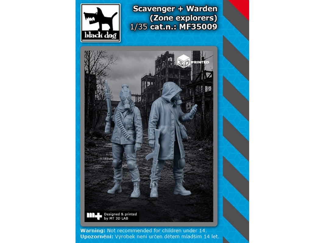 Scavenger + Warden - Zone Explorers (2 Figures / 3d-printed) - zdjęcie 1