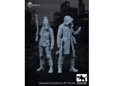 Scavenger + Warden - Zone Explorers (2 Figures / 3d-printed) - zdjęcie 2