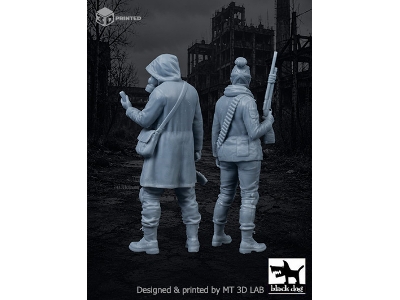 Scavenger + Warden - Zone Explorers (2 Figures / 3d-printed) - zdjęcie 3