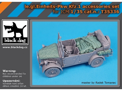 German Le.Gl.Einheits-pkw Kfz.1 - Accessories Set (For Icm Kits) - zdjęcie 1