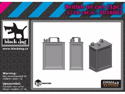 British Oil Can (1 Piece / 3d-printed) - zdjęcie 1