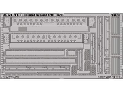  M-1131 mounted rack and belts 1/35 - Trumpeter - blaszki - zdjęcie 1