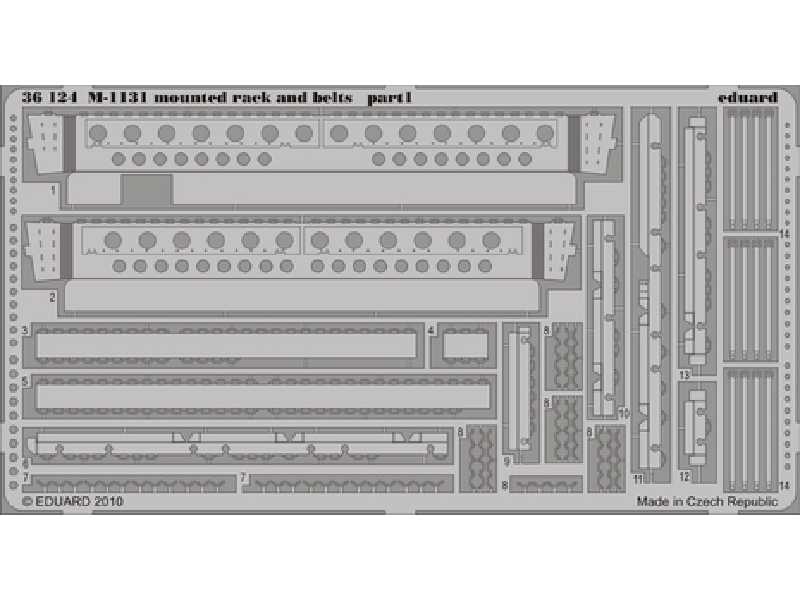  M-1131 mounted rack and belts 1/35 - Trumpeter - blaszki - zdjęcie 1