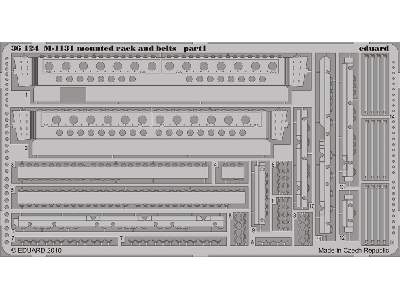  M-1131 mounted rack and belts 1/35 - Trumpeter - blaszki - zdjęcie 2