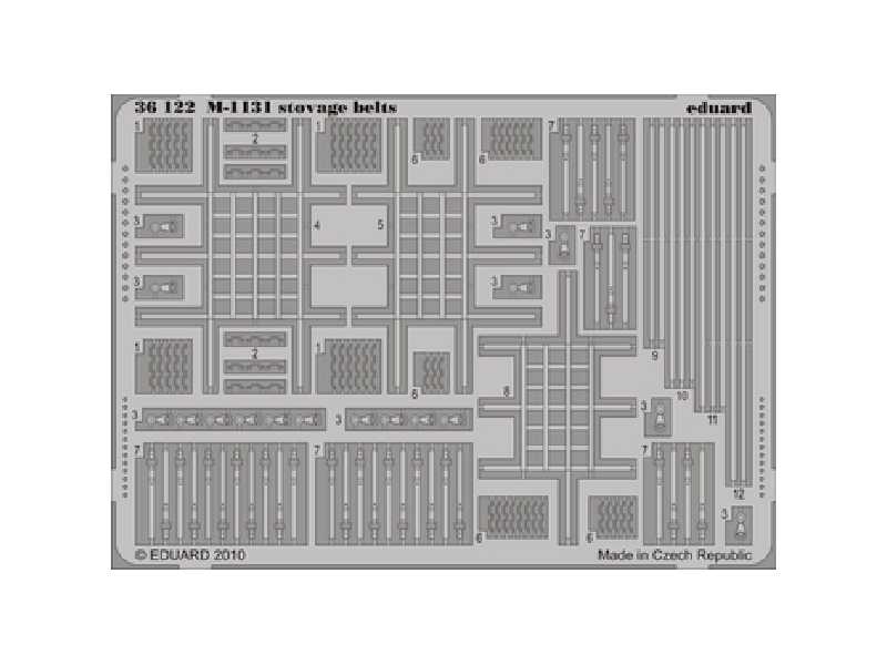 M-1131 stowage belts 1/35 - Trumpeter - blaszki - zdjęcie 1 M-1131 stowage belts 1/35 - Trumpeter - blaszki - zdjęcie 1