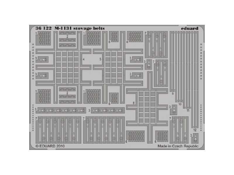  M-1131 stowage belts 1/35 - Trumpeter - blaszki - zdjęcie 1