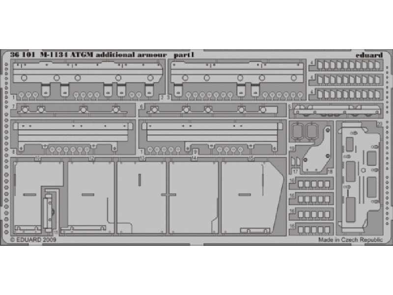 M-1134 ATGM additional armour 1/35 - Afv Club - blaszki - zdjęcie 1 M-1134 ATGM additional armour 1/35 - Afv Club - blaszki - zdjęcie 1