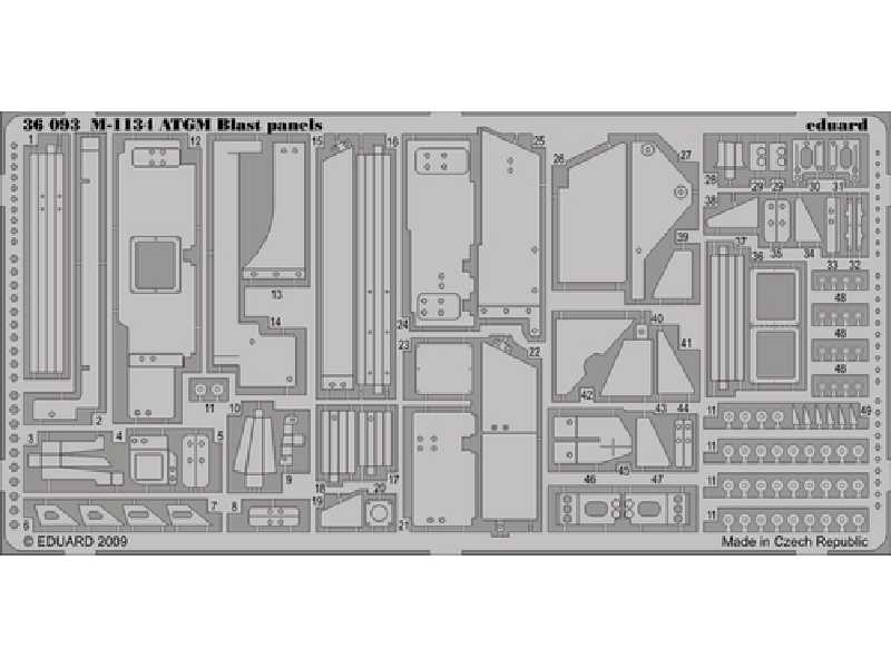  M-1134 ATGM blast panels 1/35 - Trumpeter - blaszki - zdjęcie 1