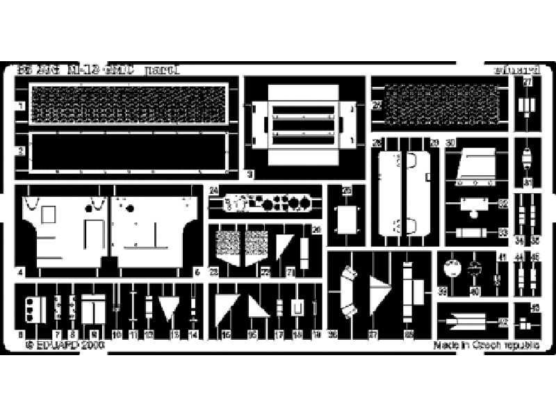  M-12 GMC 1/35 - Academy Minicraft - blaszki - zdjęcie 1
