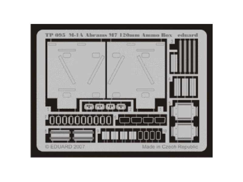  M-1A M7 120mm Ammo.  Box 1/35 - blaszki - zdjęcie 1