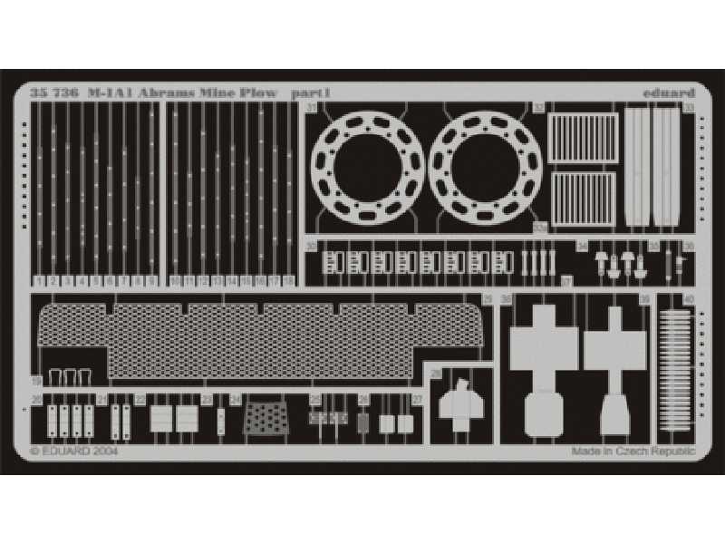  M-1A1 Mine Plow 1/35 - Tamiya - blaszki - zdjęcie 1